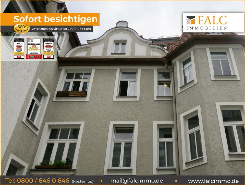 Top-3-Zimmer-Hinterhof-Wohnung in charmantem Altstadthaus, ruhig, zentral. Innerer Osten, 93055 R. Kreis Regensburg