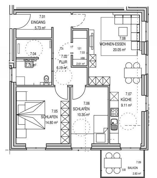 *Moderne und gut geschnittene Neubauwohnung im 1.Obergeschoss* Ibbenbüren