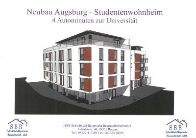 Neubau Augsburg - Studentenwohnheim - 4 Autominuten zur Uni Haunstetten-Siebenbrunn