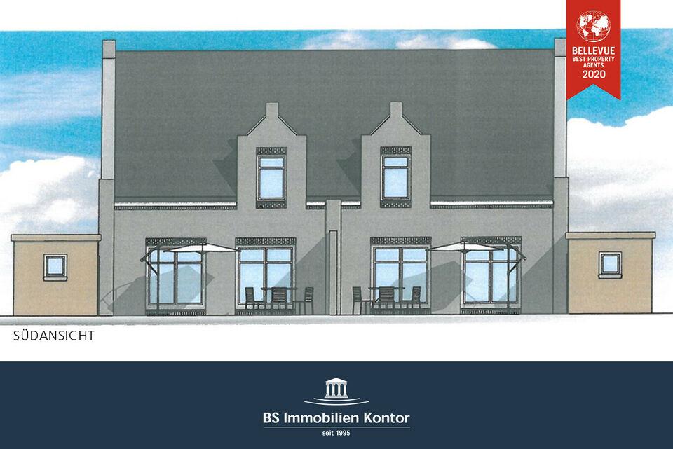 Conrebbersweg - KFW55 Standard! Schlüsselfertige Doppelhaushälfte (Nr. 4) mit Terrasse, kleiner Gartenanlage und PKW-Stellplatz in zentraler, ruhiger Wohnlage! Emden