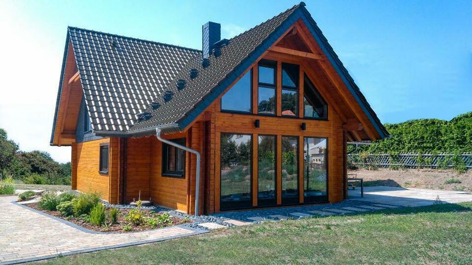 Familienblockhaus mit natürlicher Korkdämmung Sachsen-Anhalt