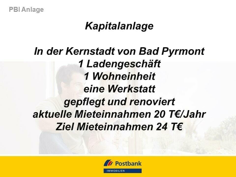 Kapitalanlage im Zentrum von Bad Pyrmont – Wohnung plus 2 Ladengeschäfte Bad Pyrmont