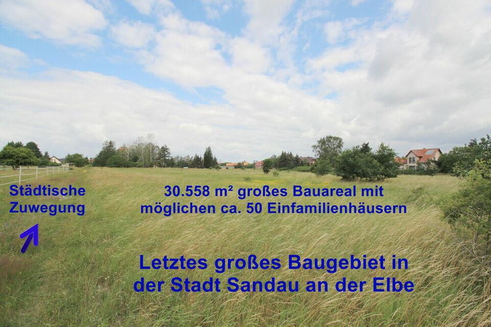 30.558 M² BAUGEBIET MIT B-PLAN IN STADT SANDAU A. D. ELBE FÜR PROJEKTENTWICKLER - 95 KM BIS BERLIN! Schönhausen (Elbe)