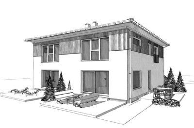 Baugrundstück für Doppelhaus: 112 qm + Angabe Preis pro Hälfte -nahe Beelitz Beelitz