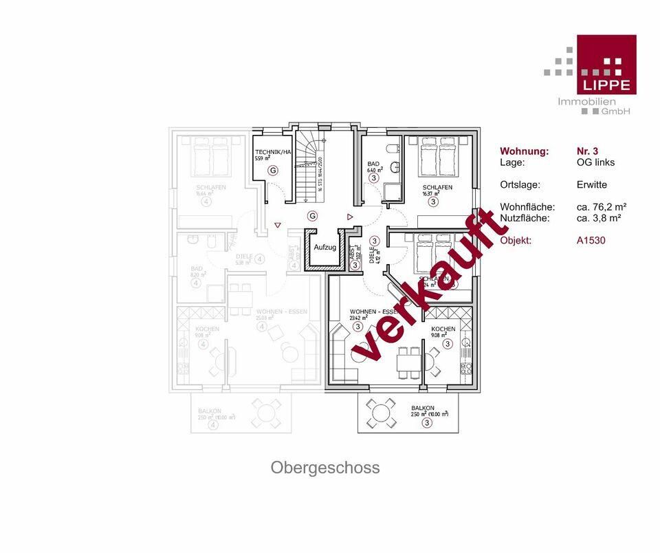 Verkauft! 3-Zimmer-ETW mit Balkon - Wohnung 3 Nordrhein-Westfalen