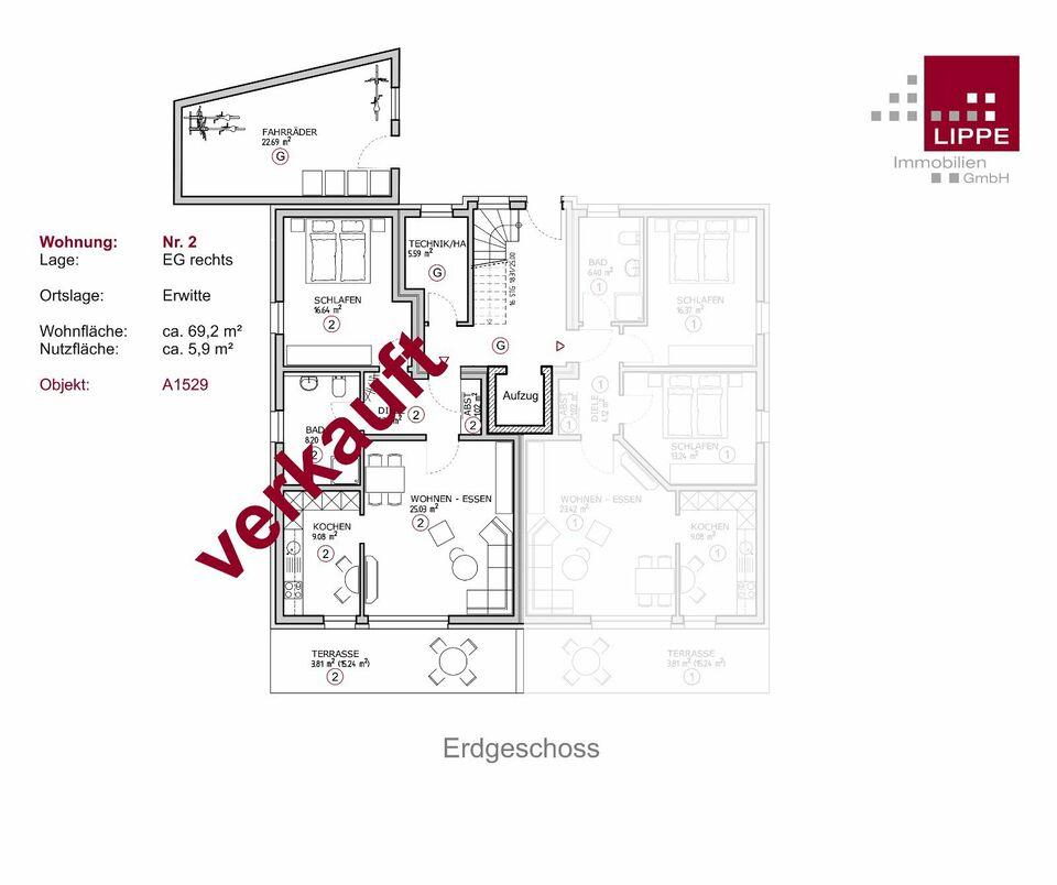 Verkauft! 2-Zimmer-ETW mit Terrasse - Wohnung 2 Nordrhein-Westfalen