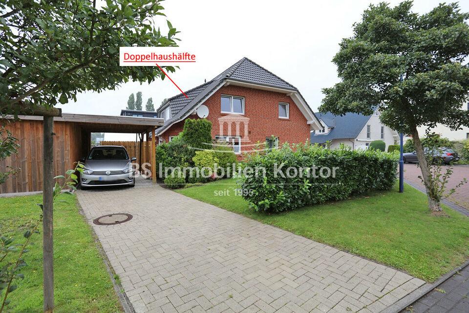 Top gepflegte, großzügige Doppelhaushälfte mit Carport, Terrasse und Gartenanlage in ruhiger Lage! Aurich-Oldendorf