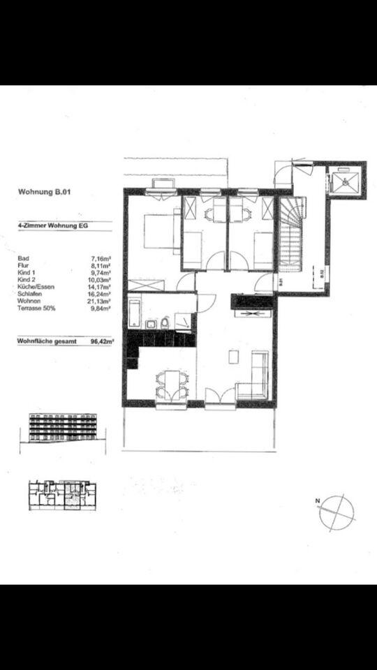 Provisionsfreie 4-Zimmer Wohnung mit Gartenanteil + TG-Stellplatz Möhringen