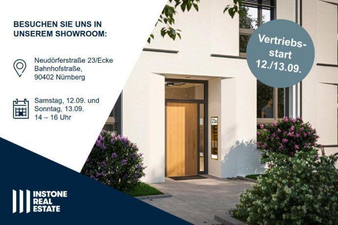 Rundum ein gutes Wohngefühl: SEETOR Living - 3-Zi.-Whg. mit Terrasse und kleinem Garten Hafen Nürnberg