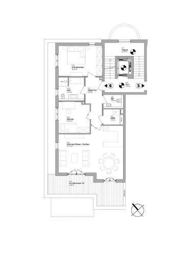 Großzügige 3-Zimmer-Wohnung im Dachterrasse 20 m² Regensburger Straße