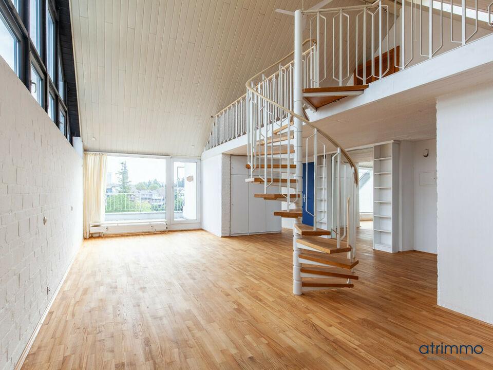 Architekten-Maisonette: stilvoll und großzügig wohnen auf 2 Ebenen. 2 Balkone, Garage. In Düsseldorf Düsseldorf
