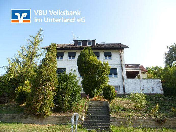 VBU Immobilien - Villa + Garten oder Baugrundstück - Vollenden Sie die begonnene Sanierung! Möckmühl