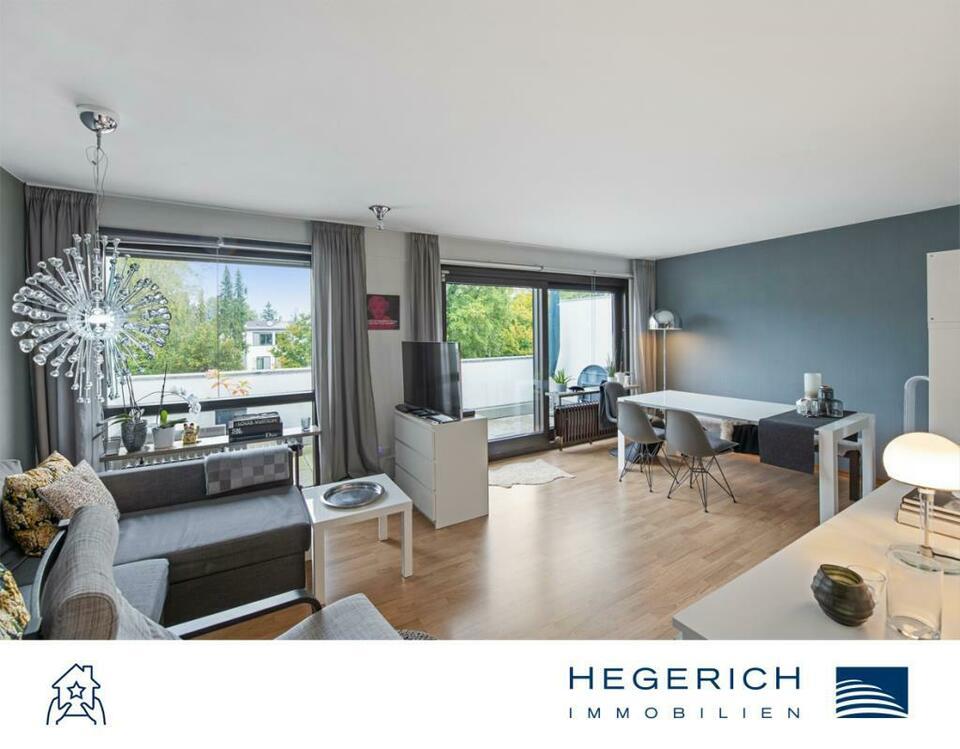 HEGERICH: Rarität - vermietete 1-Zimmer- Dachterrassenwohnung mit grossem Hobbyraum in Gern Kirchheim bei München