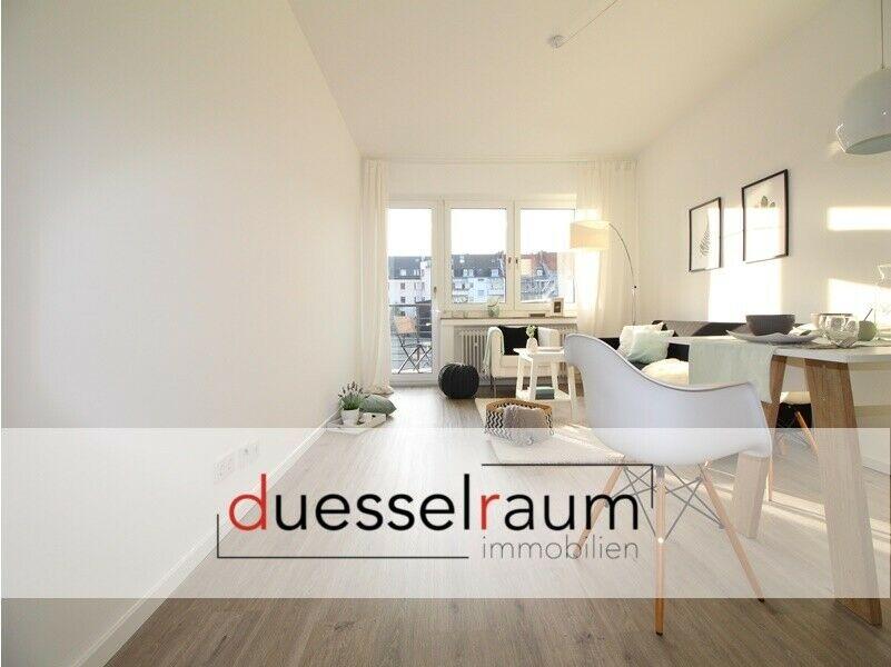 Friedrichstadt: sehr ruhiges in den Innenhof ausgerichtetes modernes 1-Zimmer Apartment mit Balkon Düsseldorf