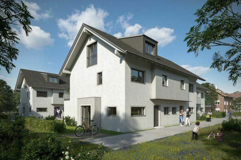 Neubau: Reihenhaus in natürlicher Holzbauweise in Wolfratshausen Farchet Wolfratshausen