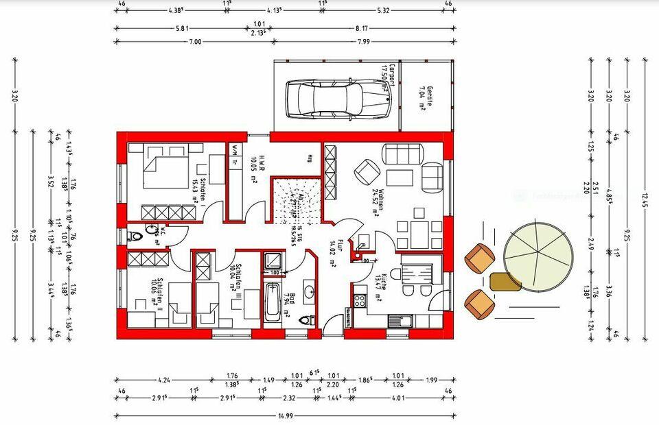 Ebenerdiger Neubau-Bungalow mit 3 Schlafzimmern Lathen