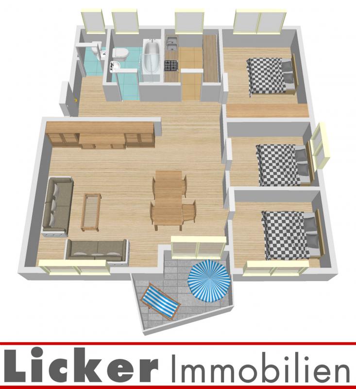 * Eck-Wohnung in ruhiger Lage mit Garage + Stellplatz Baden-Württemberg