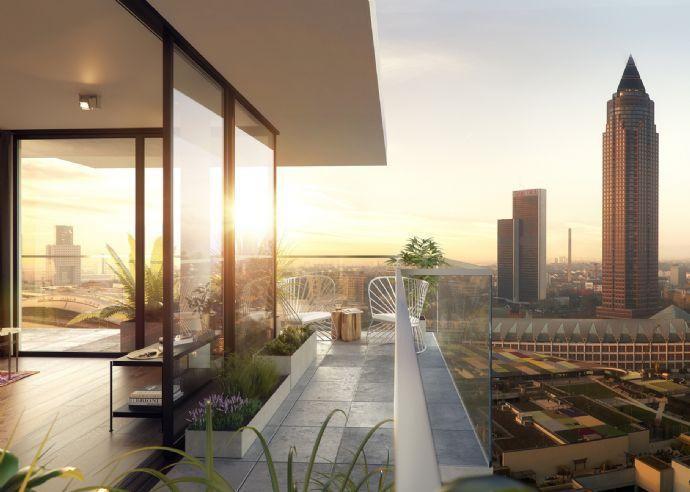 Stilvolle 3-Zimmer-Wohnung mit umlaufendem Balkon und traumhaftem Blick Kreisfreie Stadt Frankfurt am Main