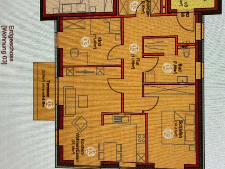 3-Raum-Erdgeschoß-Wohnung mit Terrasse in Lingen Lingen (Ems)