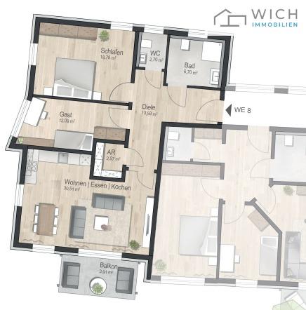 Traumhafte Neubau-Penthouse-Wohnung über den Dächern von Mitwitz! Mitwitz