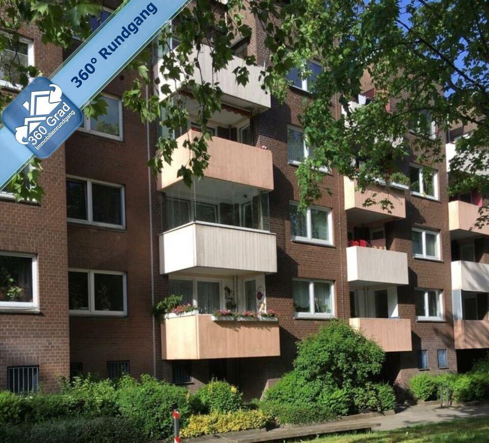 3-Zimmer EG-Wohnung mit Loggia und TG-Stellplatz in grüner Lage von HH-Steilshoop Barmbek-Nord