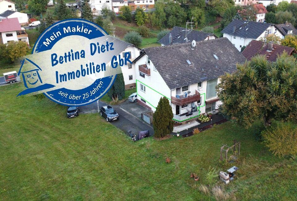 DIETZ: Wohnen mit Blick ins Grüne! Erdgeschosswohnung mit Einbauküche in Lützelbach OT Breitenbrunn Lützelbach (Modautal)