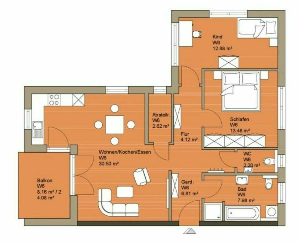 3-Zimmer-Wohnung in Feuchtwangen - Provisionsfreier Verkauf - W 6 Röschenhof