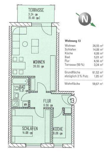 Kapitalanlage oder Alterswohnsitz! Ruhige 2-Zimmerwohnung mit Terrasse und Stellplatz zu verkaufen! Kreisfreie Stadt Leipzig