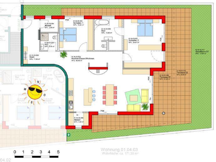 01.04.03 Penthouse "Wohnen am Park", 34,5 Zi., ca. 171 m², Stadtmitte Bad Dürrheim Bad Dürrheim