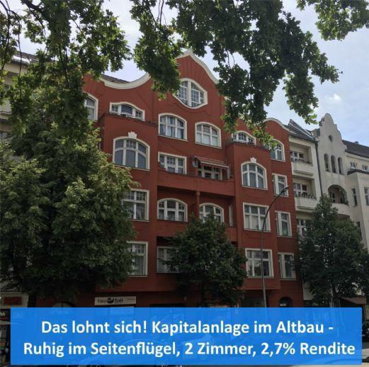 Nur 3,48% Provision - 2-Zimmer-Kapitalanlage im schönen Altbau in Moabit mit 2,7 % Rendite Berlin