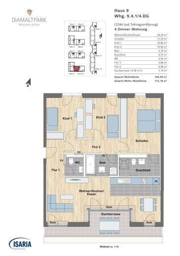 Traumhafte 4-Zimmer-DG-Wohnung mit Terrasse Straßlach