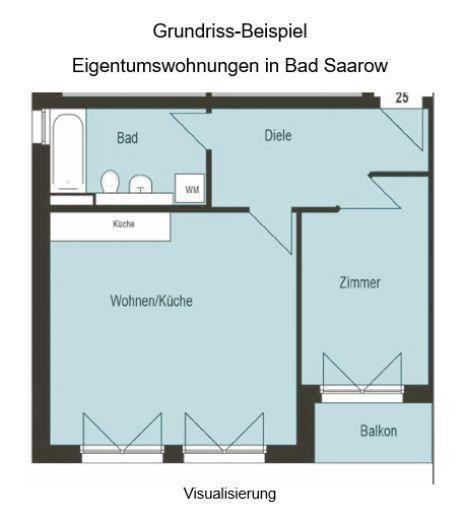 PROVISIONSFREI für den Käufer: Hochwertige 2-zimmrige Eigentumswohnung nahe Scharmützelsee Bad Saarow