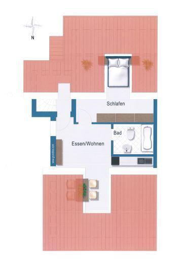 2 Zimmer im Dach Wfl ca 48 m² mit Stellplatz in Rohrbach Kreisfreie Stadt Darmstadt