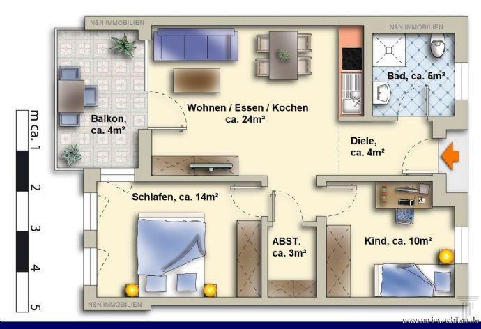 PROV.- FREI - 3 ZW - VORSORGEIMMOBILIE - ÖFFENTLICH GEFÖRDERTE WOHNUNG - ! Kreisfreie Stadt Darmstadt