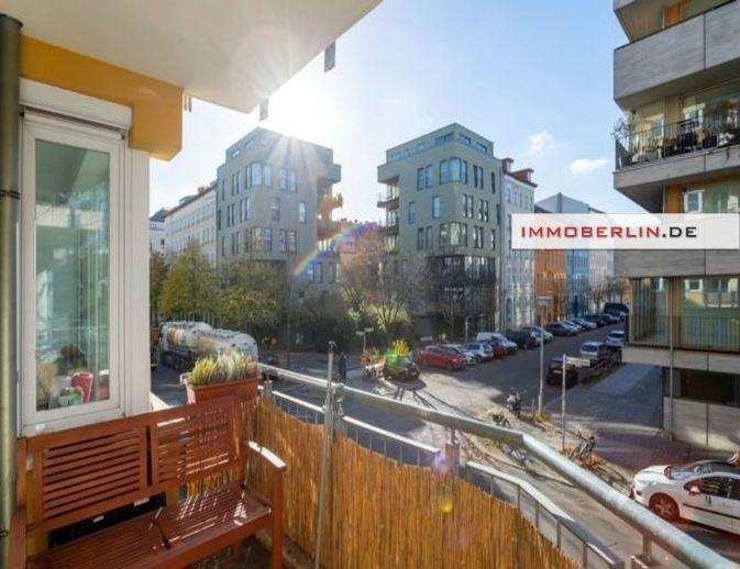 IMMOBERLIN.DE - Top-Citylage! Geniale 2-Zimmer-Wohnung mit Sonnenbalkon Nahe Mauerpark Berlin