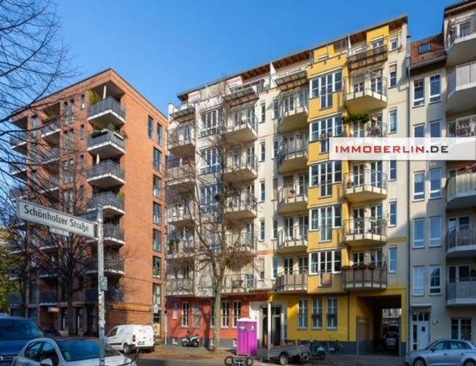 IMMOBERLIN.DE - Top-Citylage! Geniale 2-Zimmer-Wohnung mit Sonnenbalkon Nahe Mauerpark Berlin