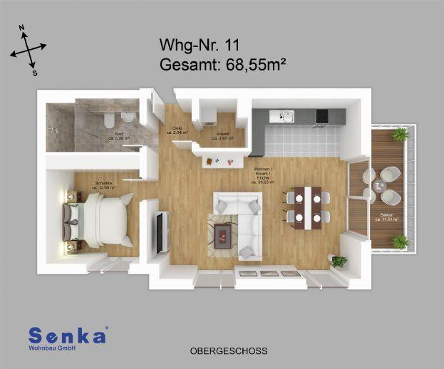 2 Zimmer Wohnung mit Balkon Groß-Gerau