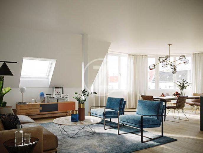 Rooftop-Living Berlin - Dachgeschoss mit 5 Zimmern, Dachterrasse, Kamin und Klimaanlage Zepernicker Straße