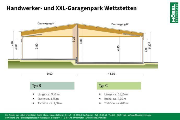Halle Typ C (ca. 43 m²) in neuem Handwerker- und XXL-Garagenpark bei Ingolstadt Kreisfreie Stadt Darmstadt