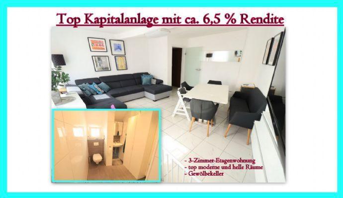 Top Kapitalanlage mit ca. 6,5% RENDITE *3-Zimmer-Etagenwohnung in Ortsrandlage von Stuttgart* Stuttgart-Mitte
