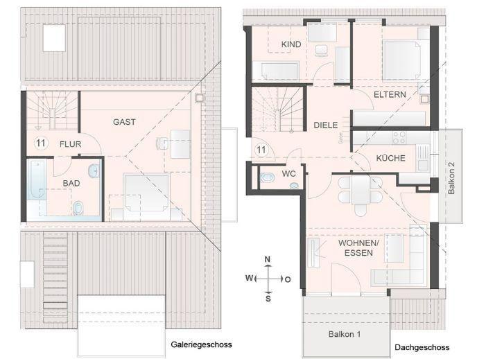 Neubau Penthouse Maisonette Wohnung / Balkon / Tiefgarage / Fußbodenheizung / Solaranlage / zentral / W11 Stuttgart-Mitte