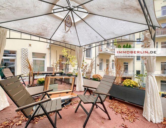 IMMOBERLIN.DE - Top-Kiezlage! Faszinierende Wohnung in Remise mit Garten, Dachterrasse & individuellem luxuriösem Ambiente Berlin