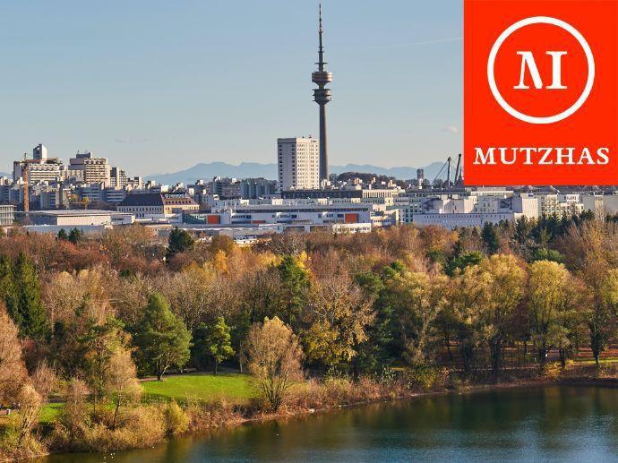 MUTZHAS - Blick über den See in die Berge Kirchheim bei München