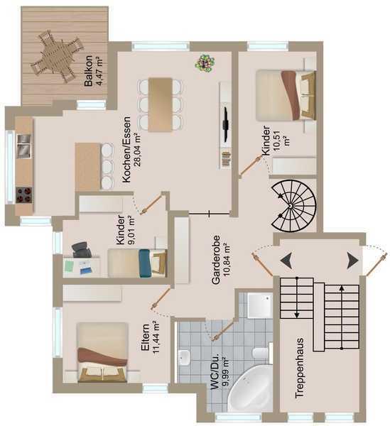 Penthouse-Wohnung mit 5,5 Zimmern Ostalbkreis