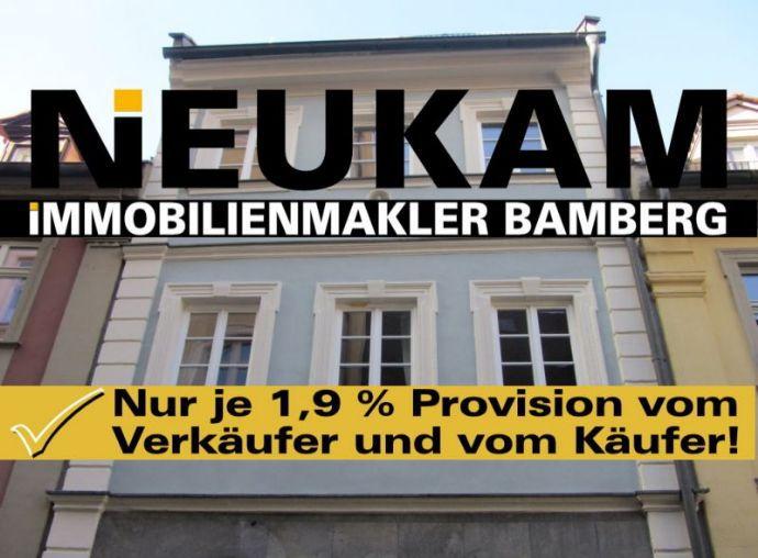 BAMBERG-INNENSTADT: STADTHAUS(=EINZELDENKMAL) +LADEN+2 KLEINWOHNUNGEN+DACHTERRASSE FÜR 515.000,-EURO Kreisfreie Stadt Bamberg