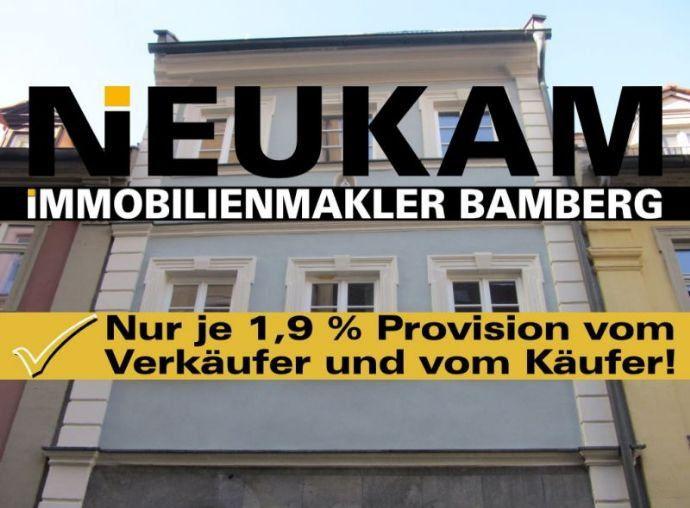 BAMBERG-INNENSTADT: STADTHAUS(=EINZELDENKMAL) +LADEN+2 KLEINWOHNUNGEN+DACHTERRASSE FÜR 525.000,-EURO Kreisfreie Stadt Bamberg