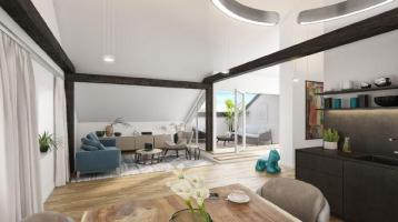 Gustav´s Hofgärten - Design trifft Natur - 3-Zimmer im historischen Vierseithof - Dachterrasse & Kaminofen