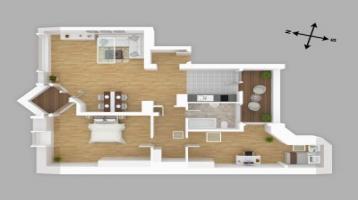 Provisionsfrei & Vermietet: Großzügige Wohnung mit Balkon und Terrasse