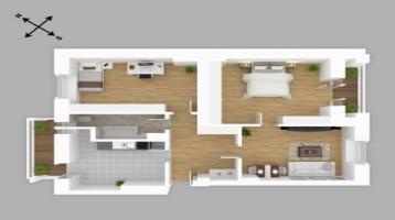 Provisionsfrei & Vermietet: Attraktive Wohnung mit zwei Balkonen