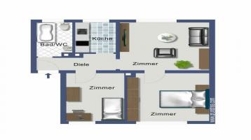 Vermietete 3-Raum-Wohnung in Top- Lage Essen Kuperdreh ! Deilbachtal 14 ! * Provisionsfrei * !